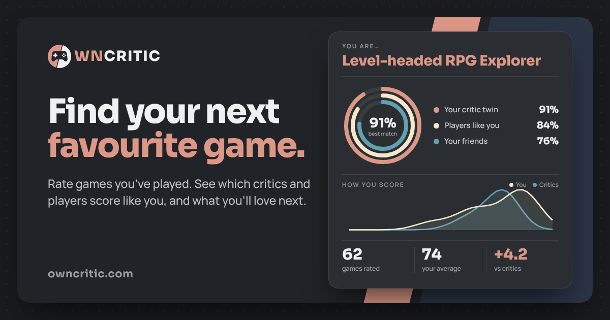 Played too many 9/10 games that were not for me, this helps you and your friends find your next favo